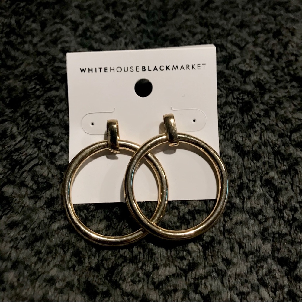 WHBM gold hoop earrings.